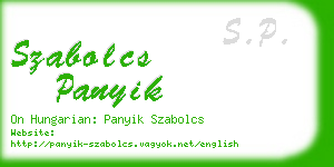 szabolcs panyik business card